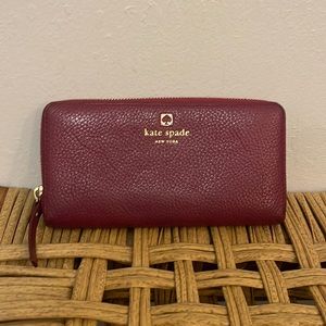 Maroon Kate Spade Wallet